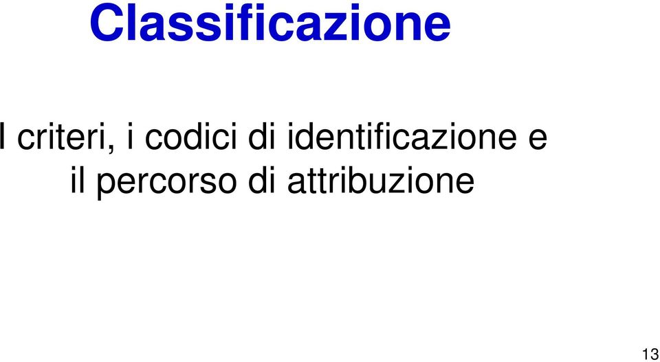 identificazione e il