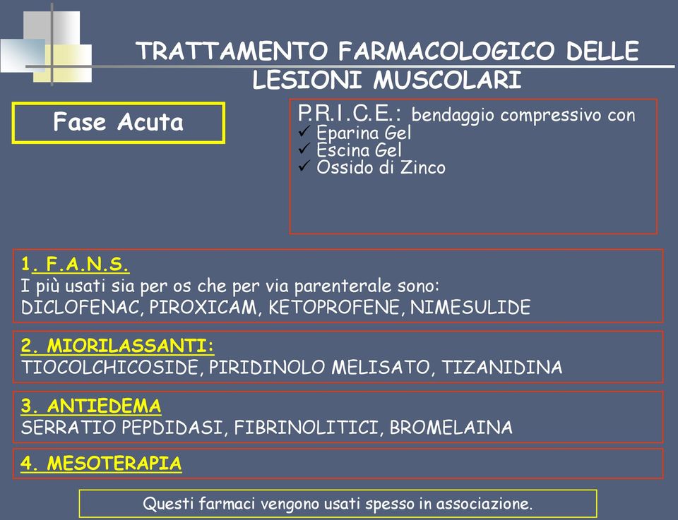 MIORILASSANTI: TIOCOLCHICOSIDE, PIRIDINOLO MELISATO, TIZANIDINA 3.