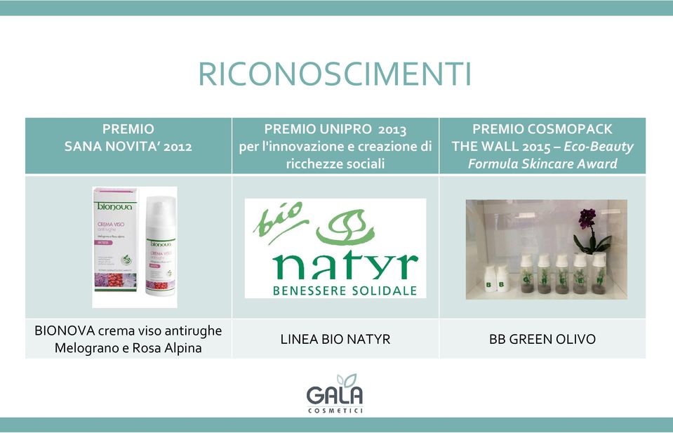 THE WALL 2015 Eco-Beauty Formula Skincare Award BIONOVA crema