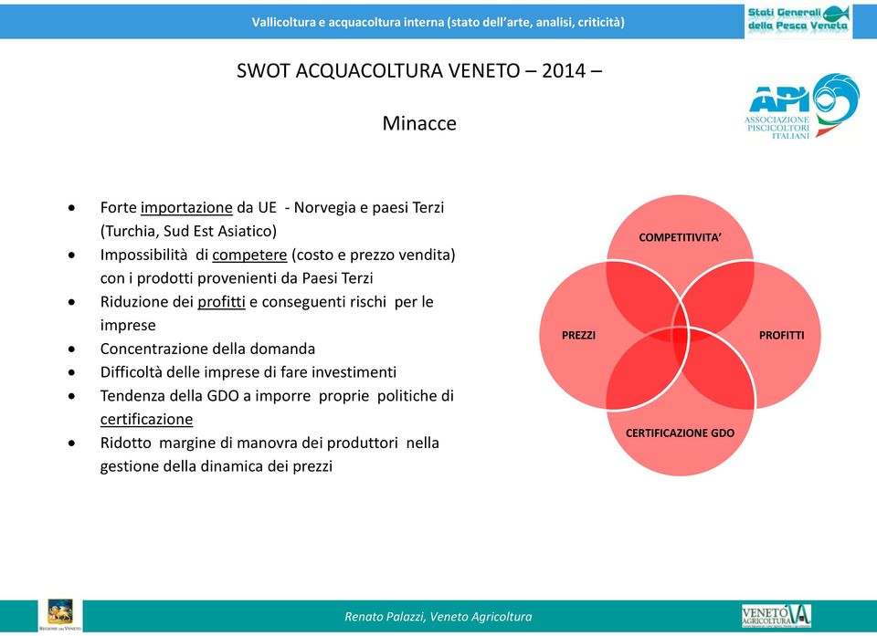 imprese Concentrazione della domanda Difficoltà delle imprese di fare investimenti Tendenza della GDO a imporre proprie politiche di