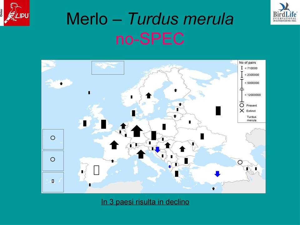 < 12000000 Present Extinct Turdus