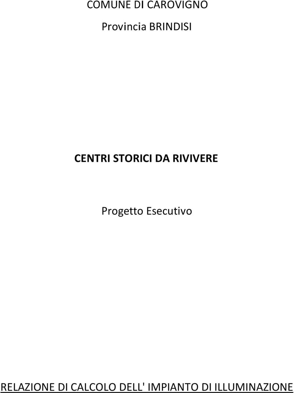 RIVIVERE Progetto Esecutivo