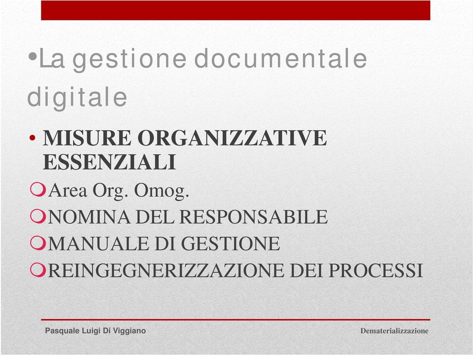 NOMINA DEL RESPONSABILE MANUALE DI