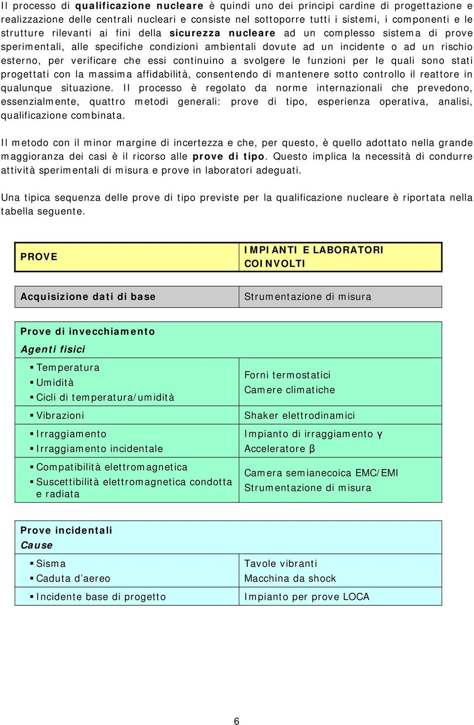 verificare che essi continuino a svolgere le funzioni per le quali sono stati progettati con la massima affidabilità, consentendo di mantenere sotto controllo il reattore in qualunque situazione.