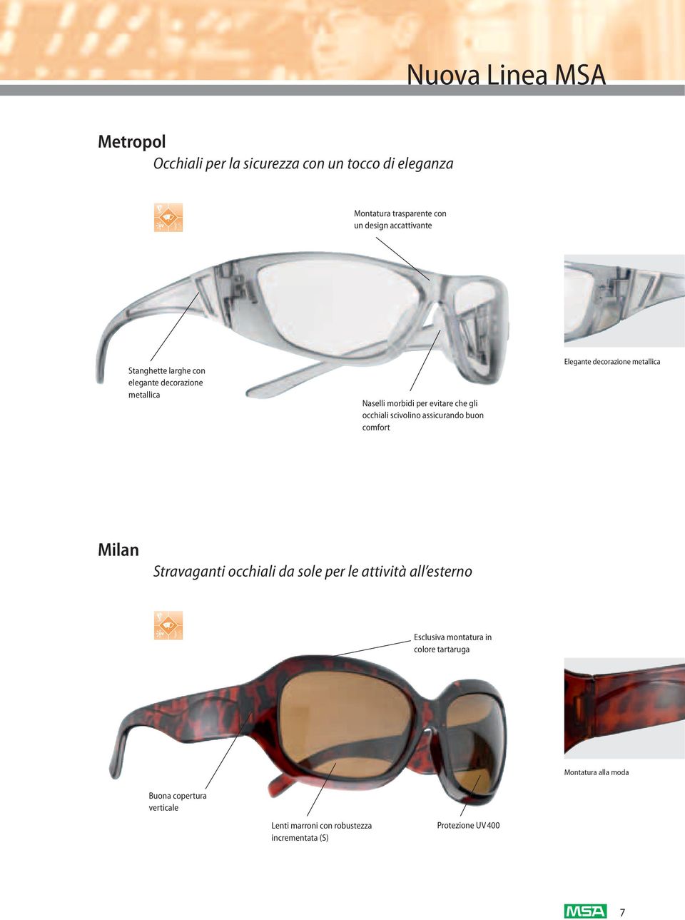 comfort Elegante decorazione metallica Milan Stravaganti occhiali da sole per le attività all esterno Esclusiva montatura in