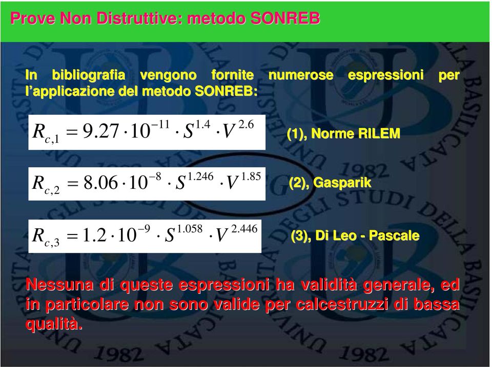 06 10 S V 1.85 (2), Gasparik 9 1.058 R c, 3 = 1.2 10 S V 2.