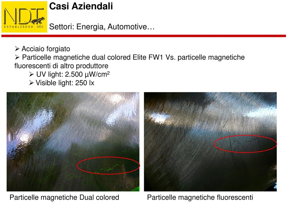 particelle magnetiche fluorescenti di altro produttore UV light: 2.