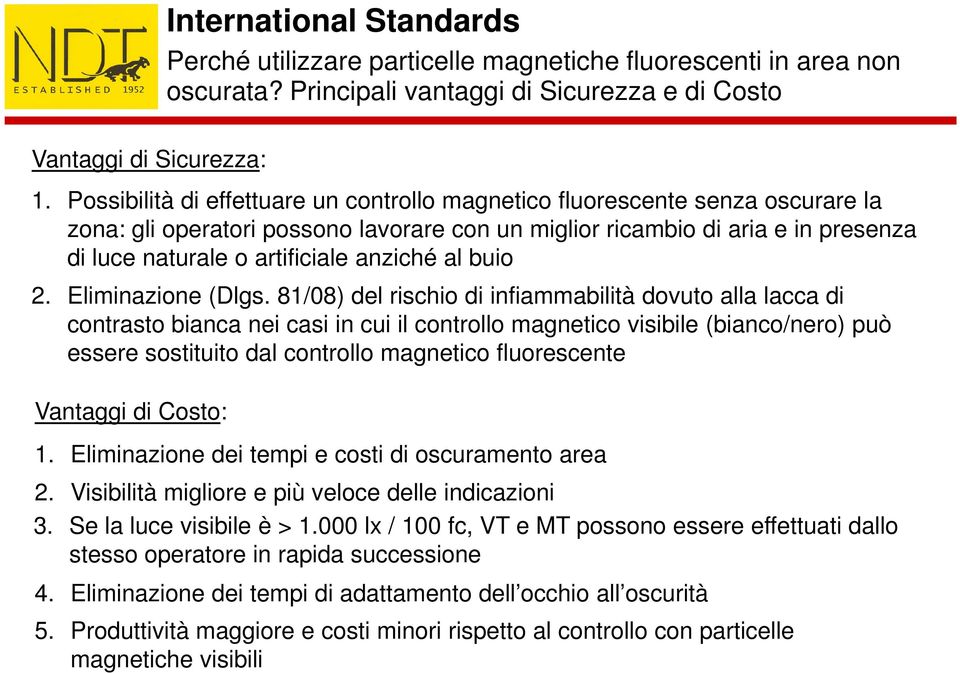 anziché al buio 2. Eliminazione (Dlgs.