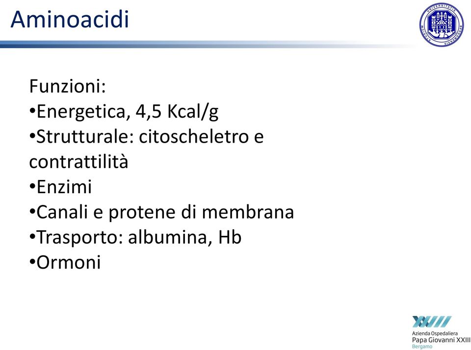 contrattilità Enzimi Canali e protene