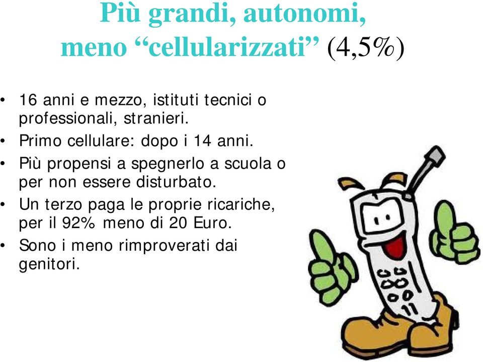 Più propensi a spegnerlo a scuola o per non essere disturbato.