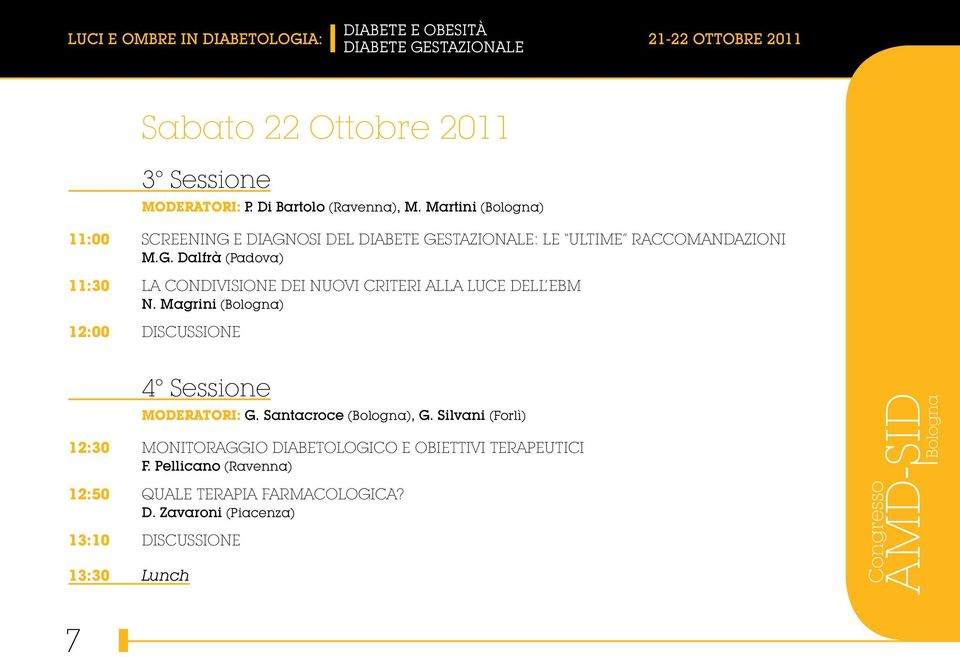 Magrini (Bologna) 12:00 DISCUSSIONE 4 Sessione MODERATORI: G. Santacroce (Bologna), G.