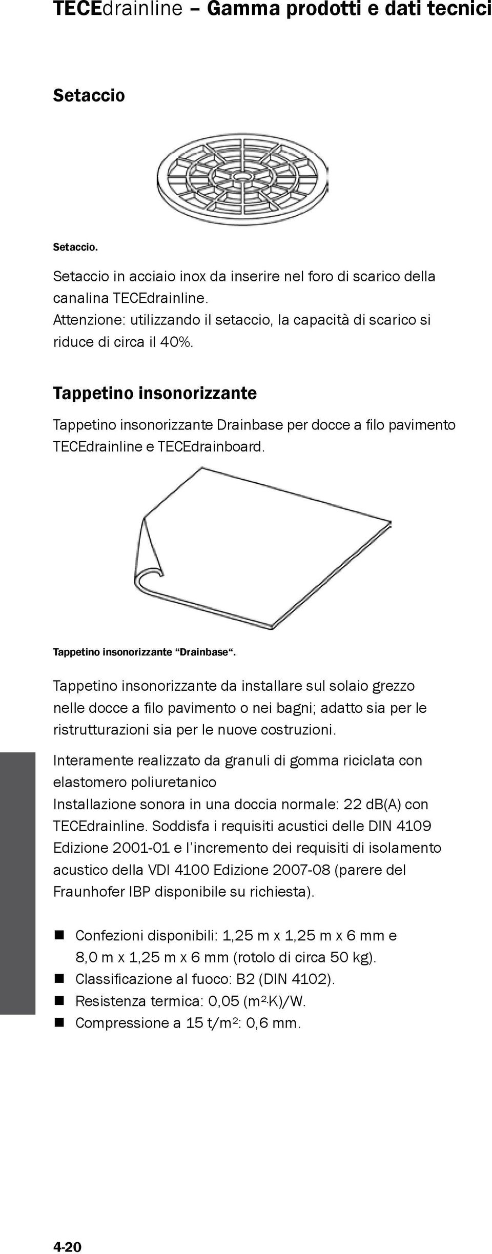 Tappetino insonorizzante Tappetino insonorizzante Drainbase 