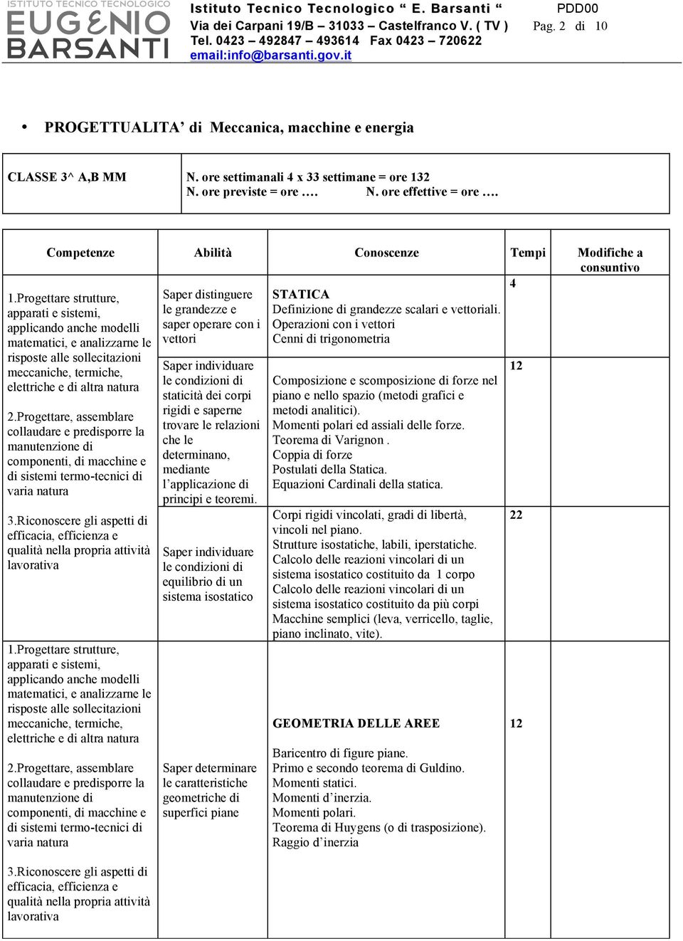 saper operare con i Operazioni con i vettori vettori Cenni di trigonometria 1.