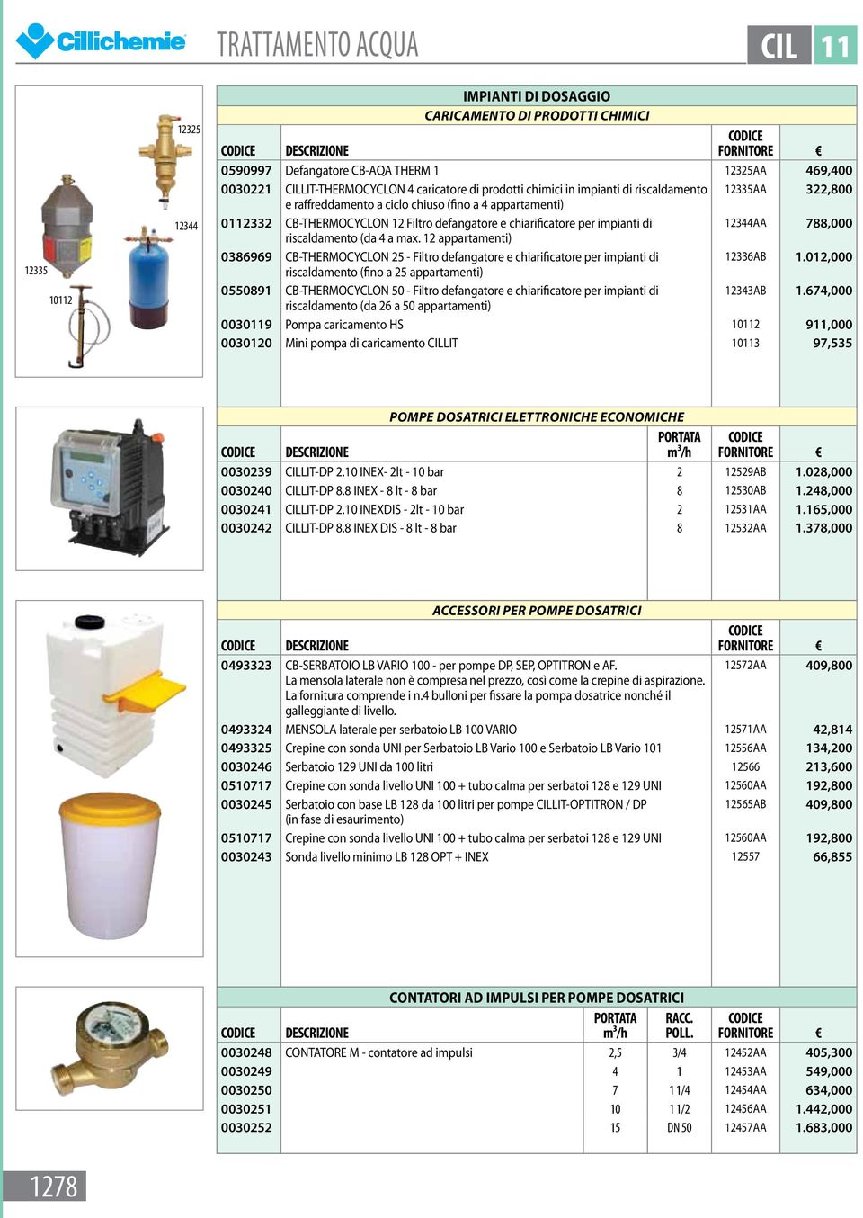 riscaldamento (da 4 a max. 12 appartamenti) 0386969 CB-THERMOCYCLON 25 - Filtro defangatore e chiarificatore per impianti di 12336AB 1.