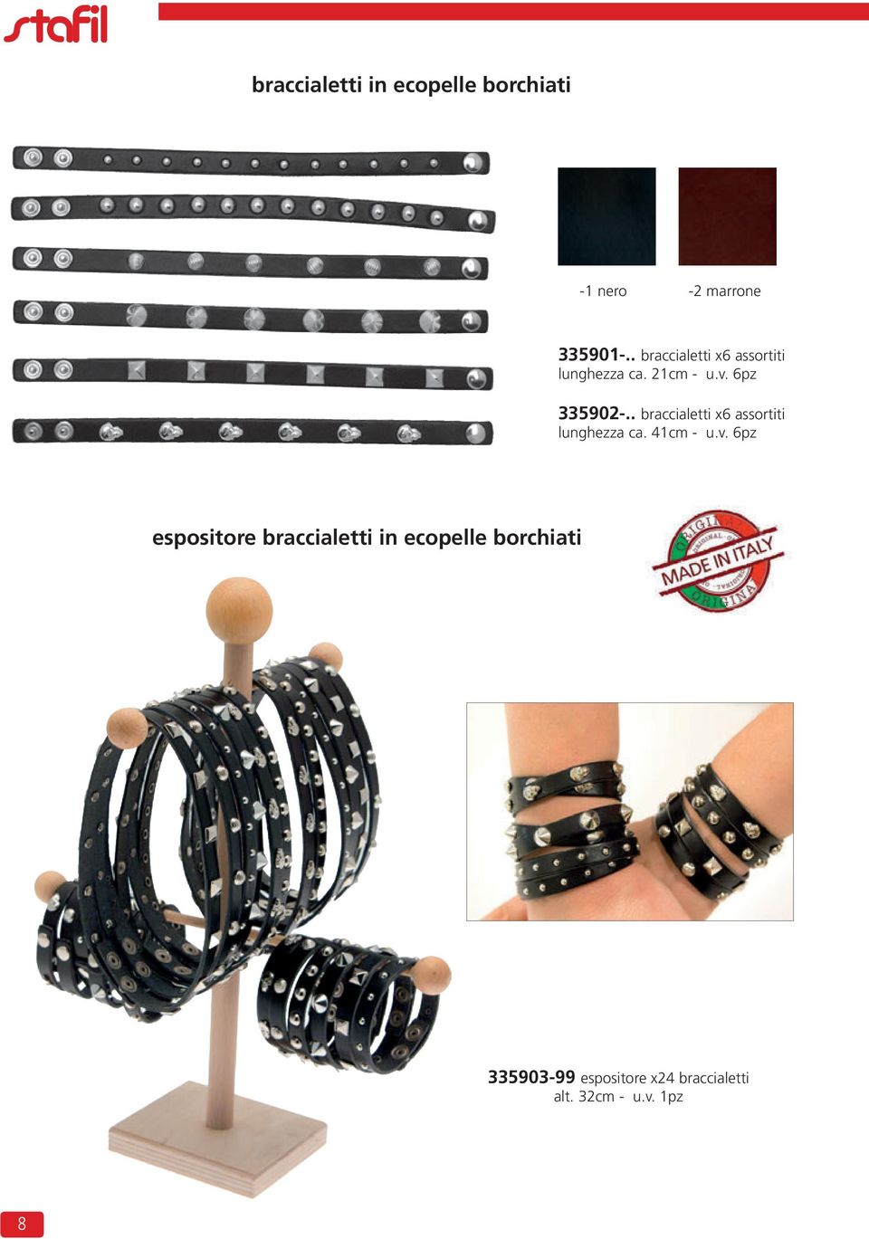 . braccialetti x6 assortiti lunghezza ca. 41cm - u.v.