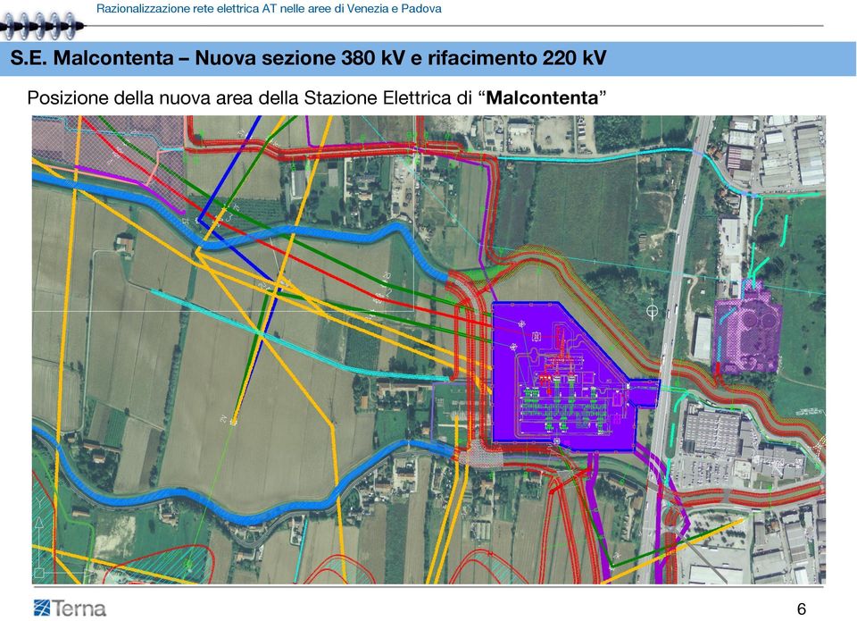 Posizione della nuova area