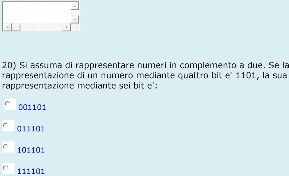 Se la rappresentazione di un numero mediante