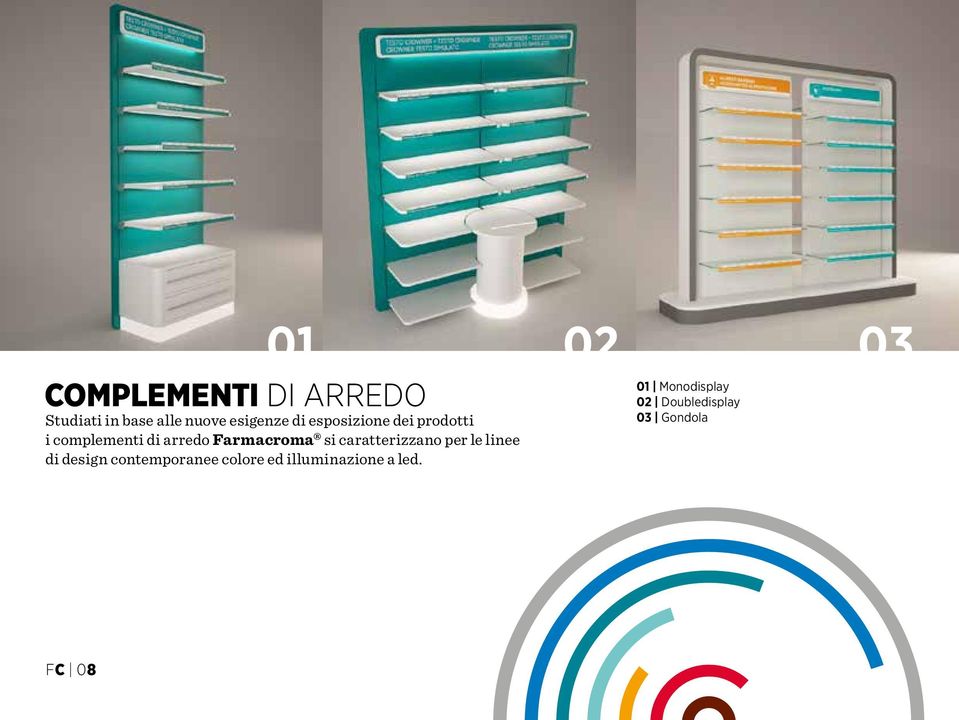 Farmacroma si caratterizzano per le linee di design contemporanee