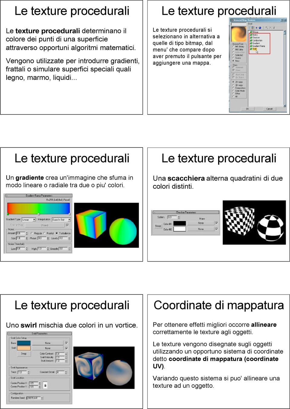 .. procedurali procedurali si selezionano in alternativa a quelle di tipo bitmap, dal menu' che compare dopo aver premuto il pulsante per aggiungere una mappa.