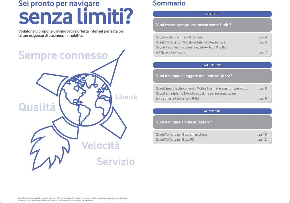 5 Scopri il nuovissimo Samsung Galaxy Tab 10 pollici e il Galaxy Tab 7 pollici pag. 7 SMARTPHONE Vuoi navigare e leggere mail sul cellulare?