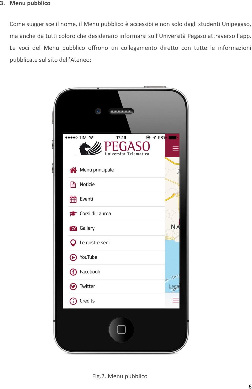 Università Pegaso attraverso l app.