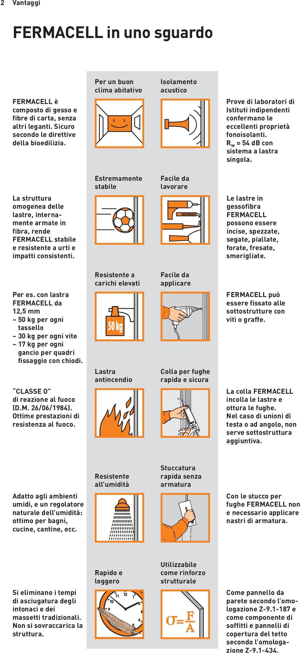 La struttura omogenea delle lastre, internamente armate in fibra, rende FERMACELL stabile e resistente a urti e impatti consistenti.