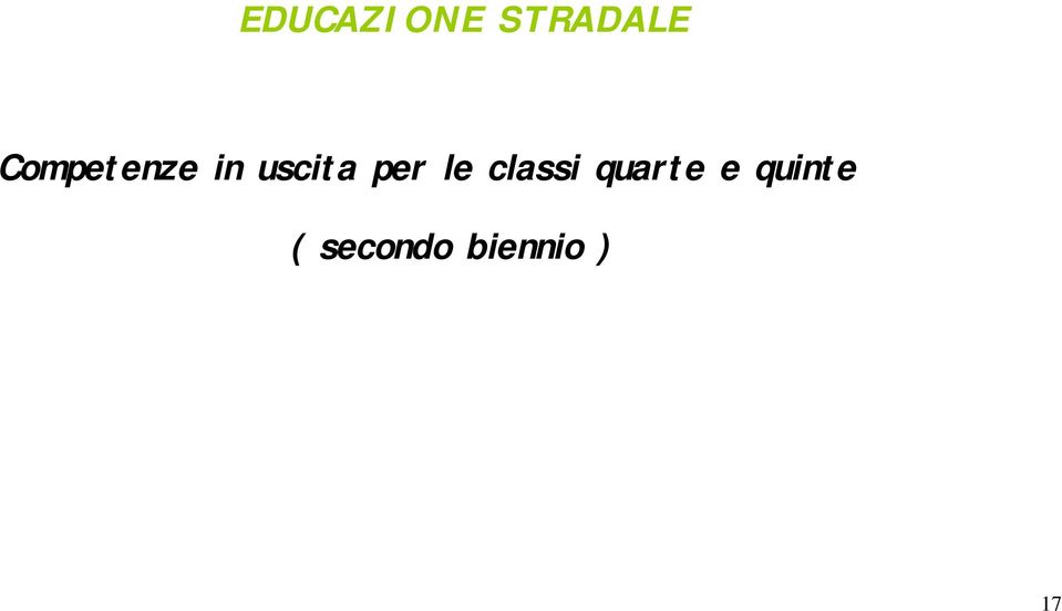 per le classi quarte e