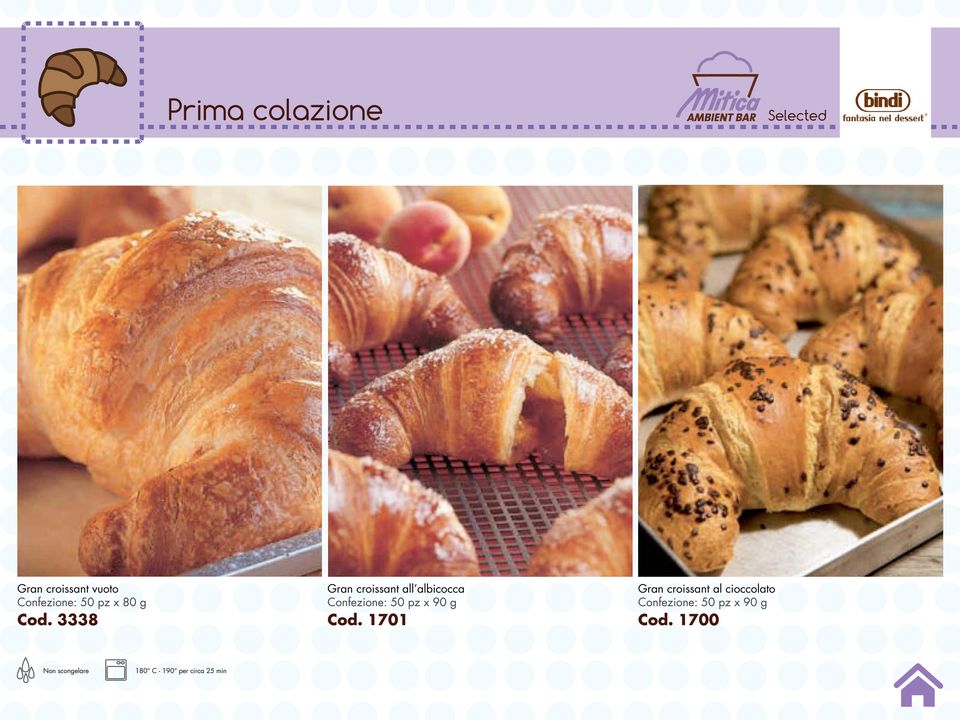 3338 Gran croissant all albicocca Confezione: 50 pz x 90 