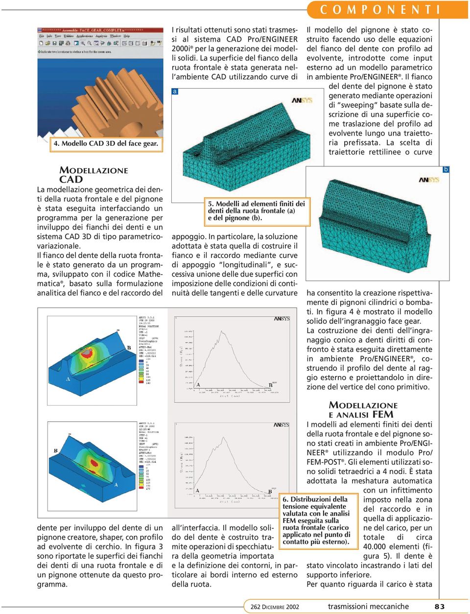 profilo d evolvente, introdotte come input esterno d un modello prmetrico in miente Pro/ENGINEER.