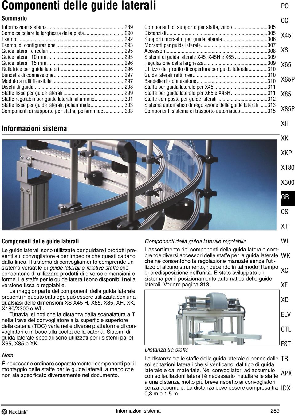 ..298 Staffe fisse per guide laterali...299 Staffe regolabili per guide laterali, alluminio...301 Staffe fisse per guide laterali, poliammide...303 Componenti di supporto per staffa, poliammide.