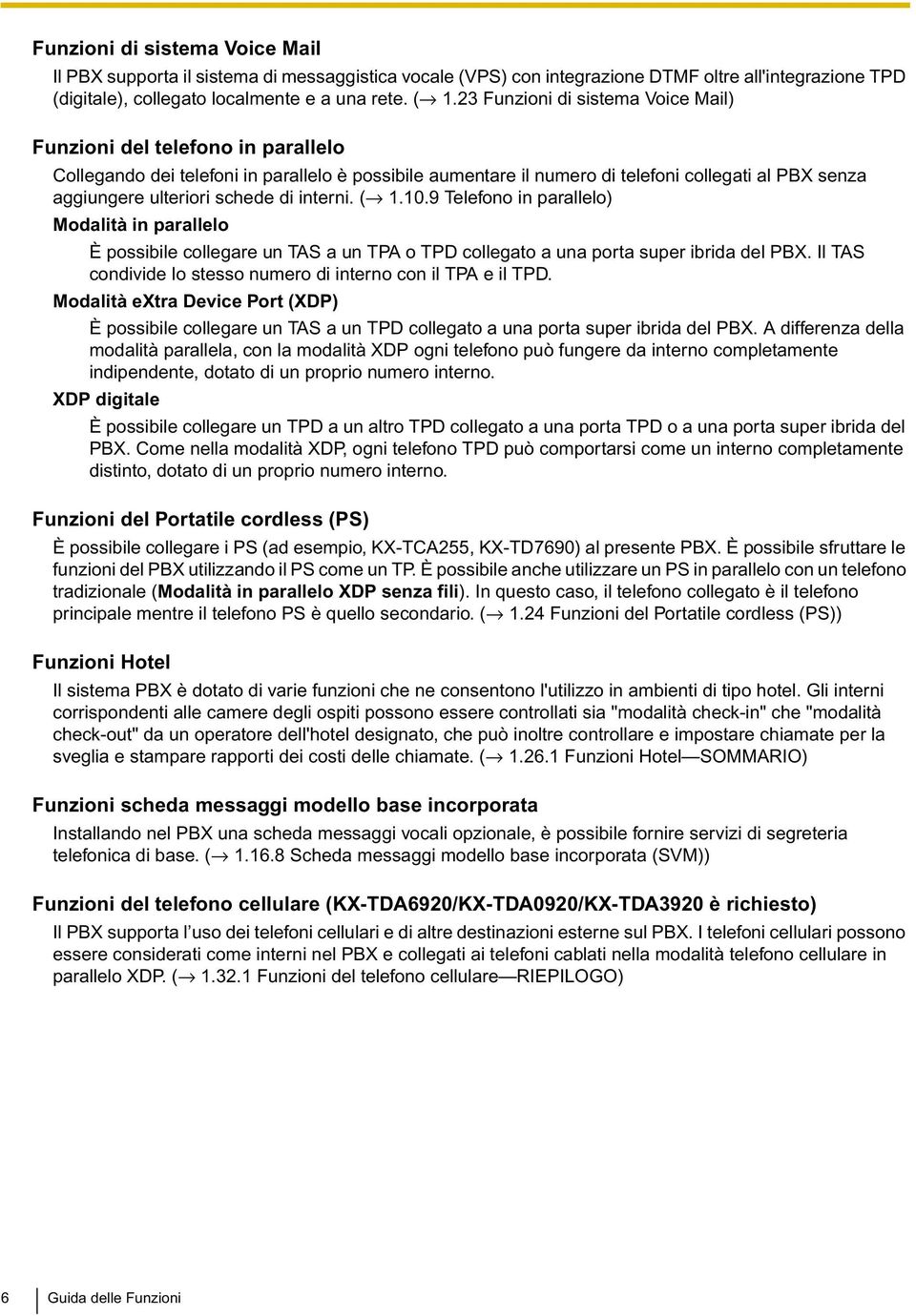 schede di interni. ( 1.10.9 Telefono in parallelo) Modalità in parallelo È possibile collegare un TAS a un TPA o TPD collegato a una porta super ibrida del PBX.