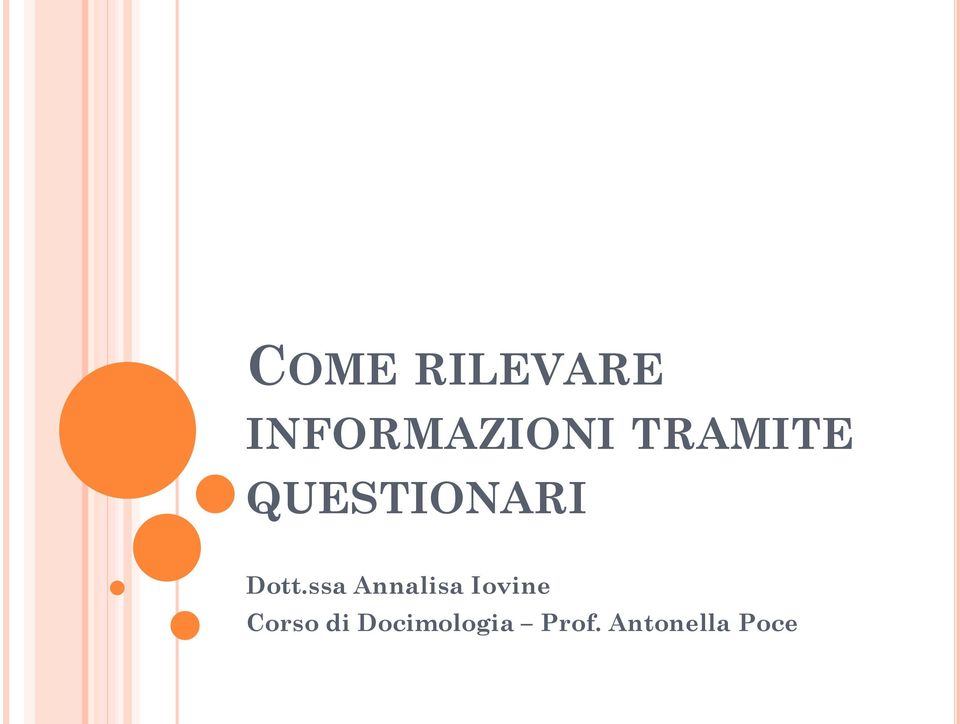 ssa Annalisa Iovine Corso di