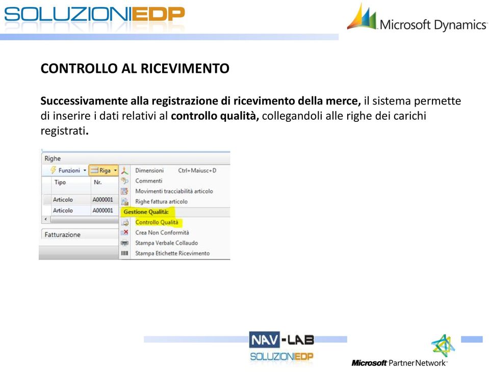 sistema permette di inserire i dati relativi al