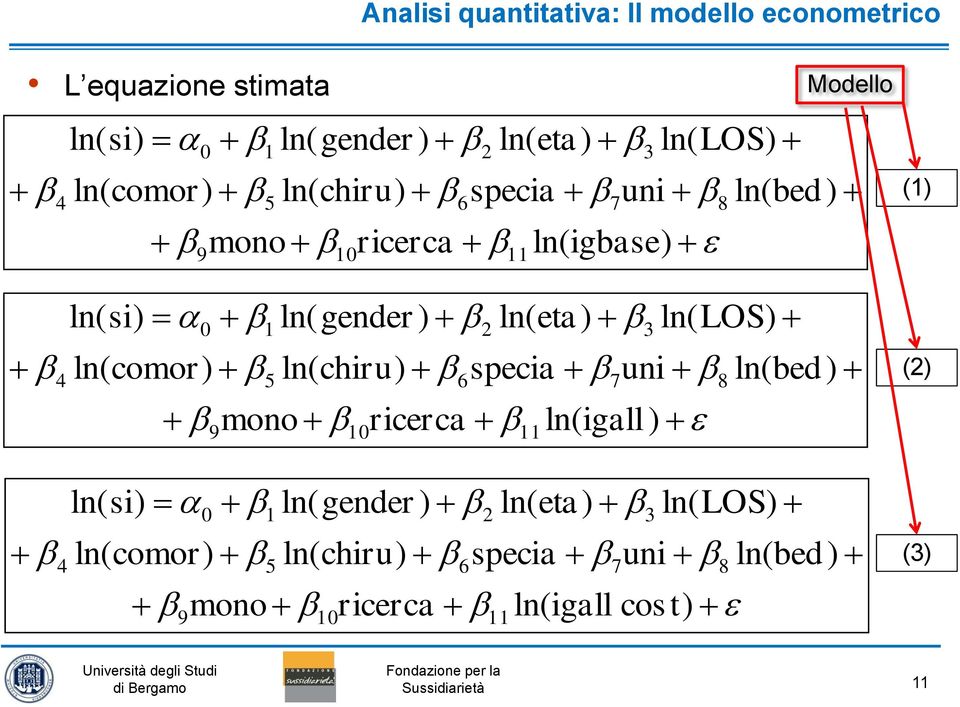 8 7 6 5 4 3 2 1 0 igall ricerca mono bed uni specia chiru comor LOS eta gender si cos 11 10 9 8