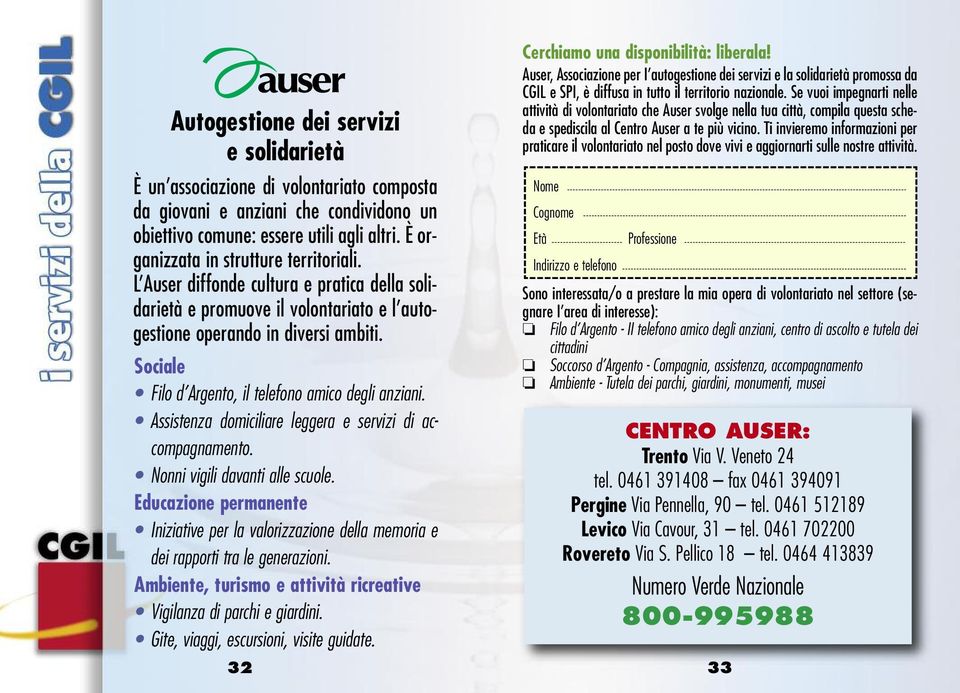 Sociale Filo d Argento, il telefono amico degli anziani. Assistenza domiciliare leggera e servizi di accompagnamento. Nonni vigili davanti alle scuole.