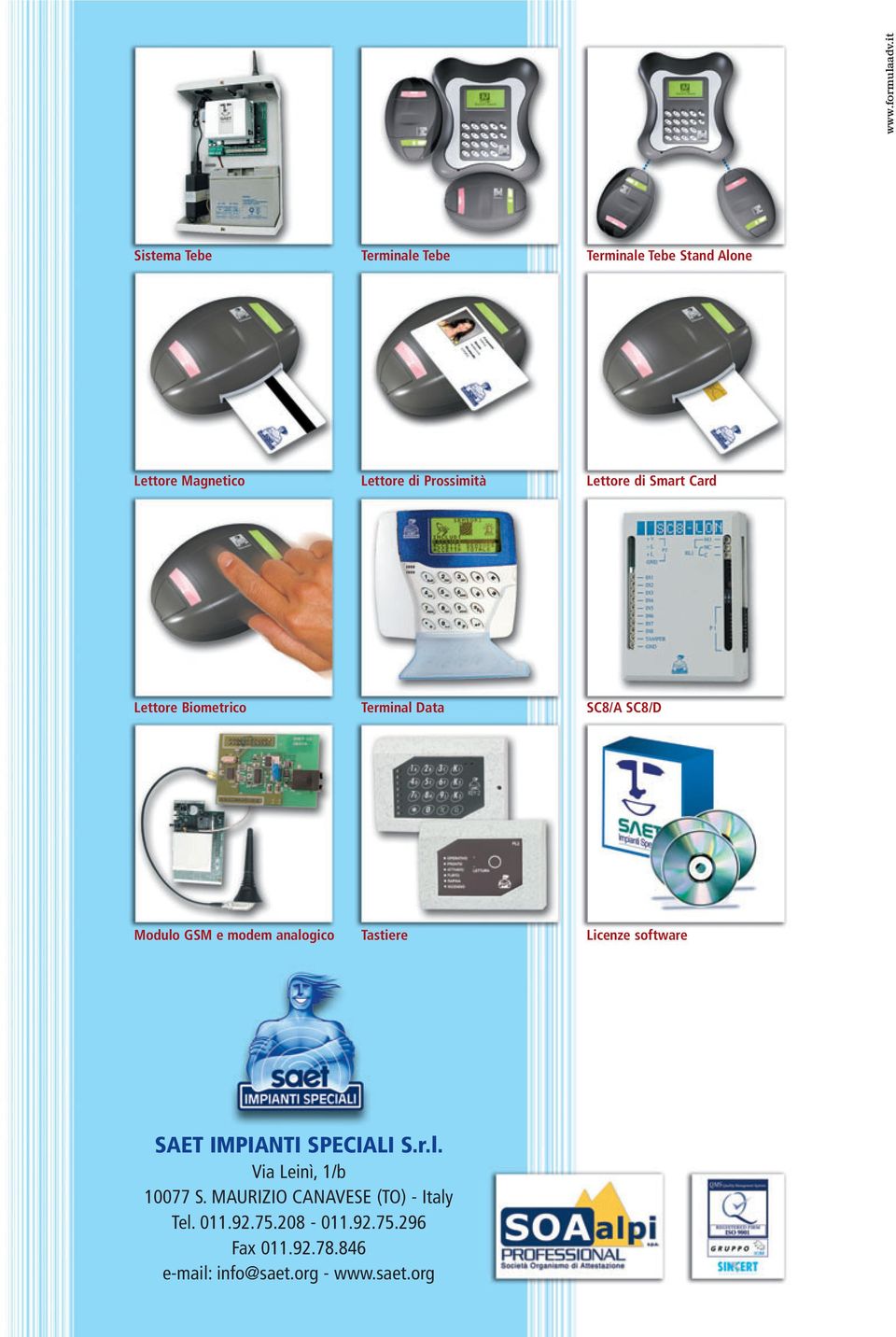 Lettore di Smart Card Lettore Biometrico Terminal Data SC8/A SC8/D Modulo GSM e modem analogico