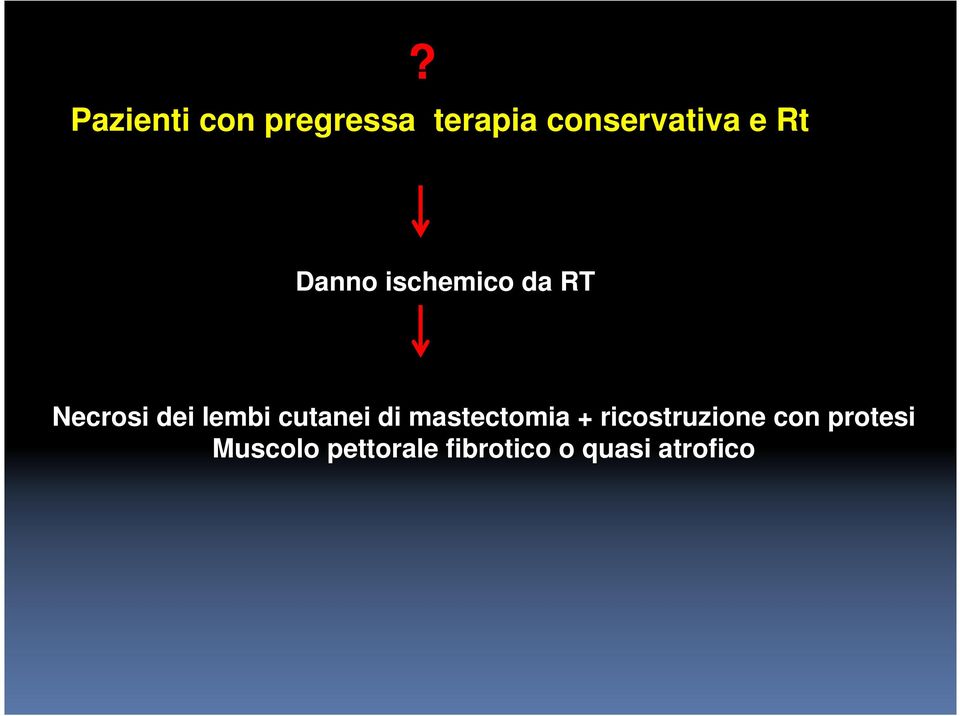 cutanei di mastectomia + ricostruzione con