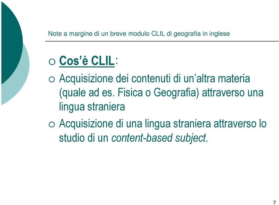 Fisica o Geografia) attraverso una lingua straniera