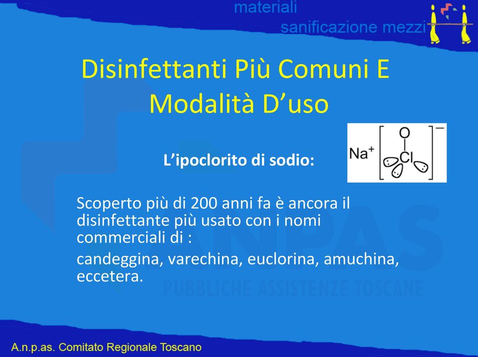 ancora il disinfettante più usato con i nomi