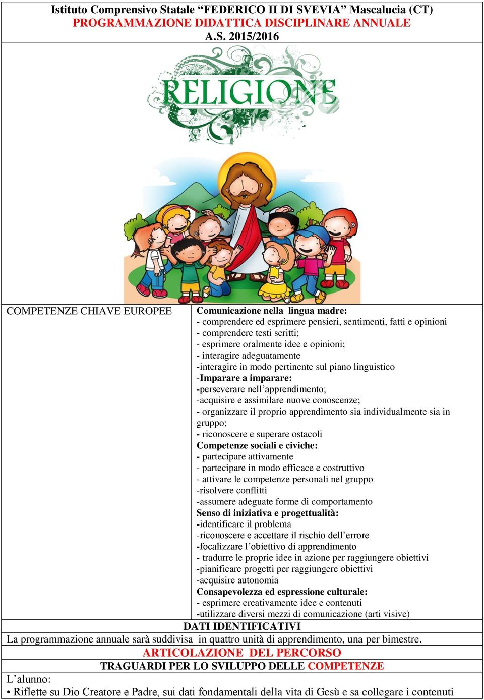 EVIA Mascalucia (CT) PROGRAMMAZIONE DIDATTICA DISC