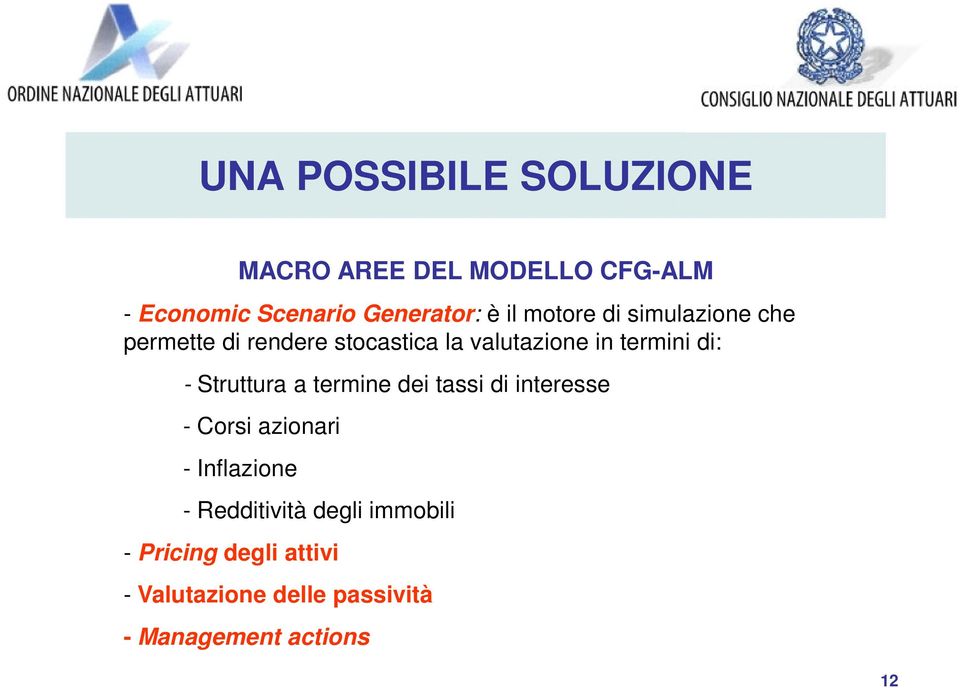 Sruura a ermine dei assi di ineresse - Corsi azionari - Inflazione -