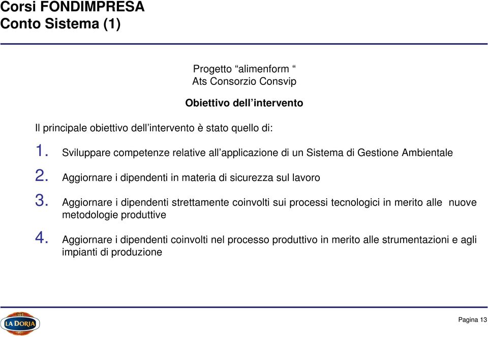 Aggiornare i dipendenti in materia di sicurezza sul lavoro 3.