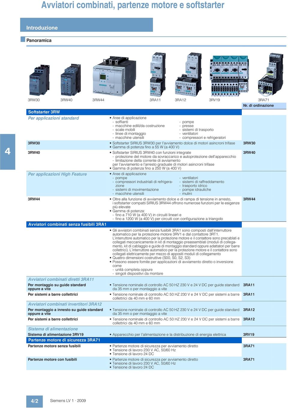 montaggio a innesto su guide standard oppure a vite Aree di applicazione - soffianti -macchine edili/da costruzione - scale mobili -linee di montaggio -macchine utensili - pompe - presse - sistemi di