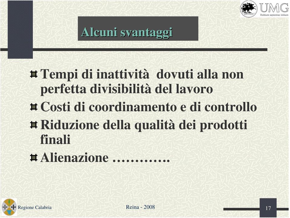 Costi di coordinamento e di controllo