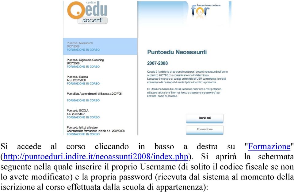 Si aprirà la schermata seguente nella quale inserire il proprio Username (di solito il