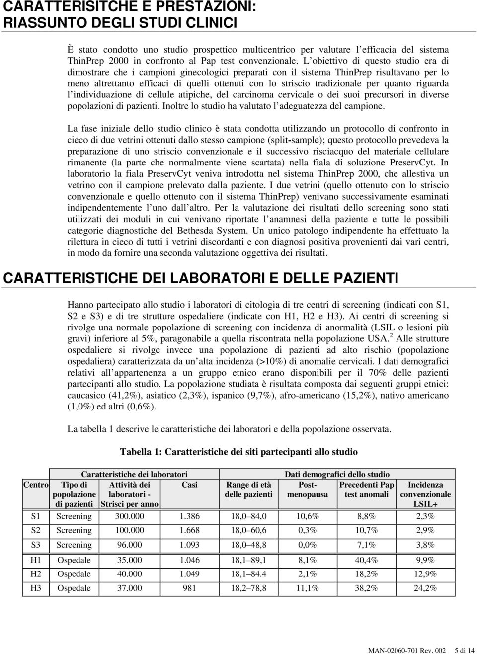 L obiettivo di questo studio era di dimostrare che i campioni ginecologici preparati con il sistema ThinPrep risultavano per lo meno altrettanto efficaci di quelli ottenuti con lo striscio