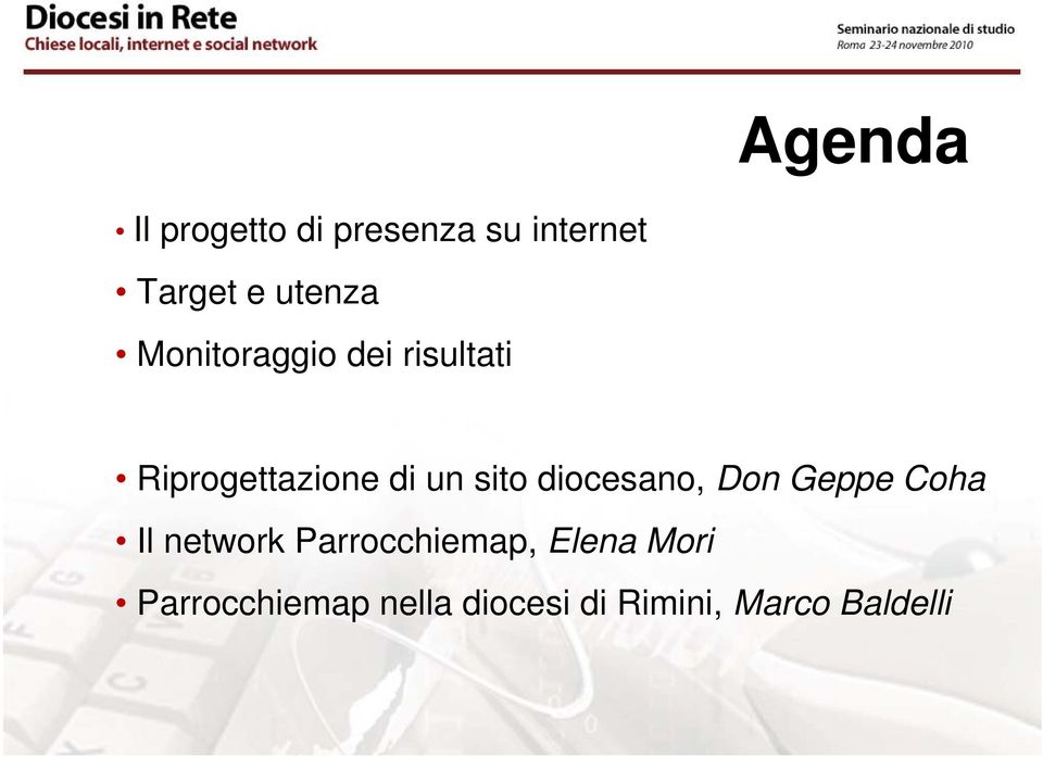 sito diocesano, Don Geppe Coha Il network Parrocchiemap,