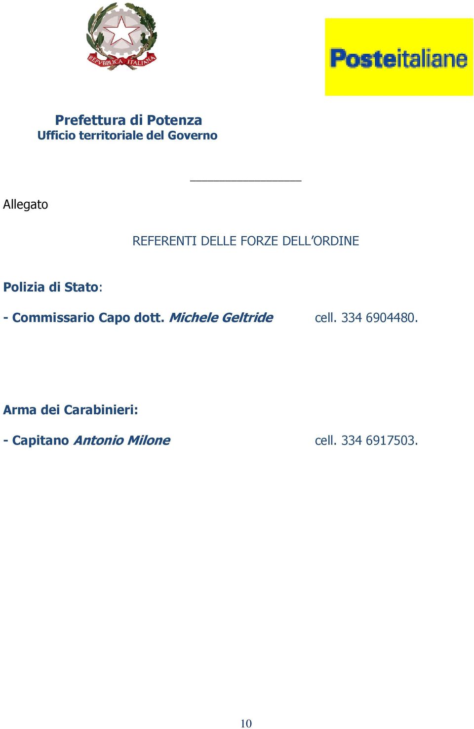 Michele Geltride cell. 334 6904480.