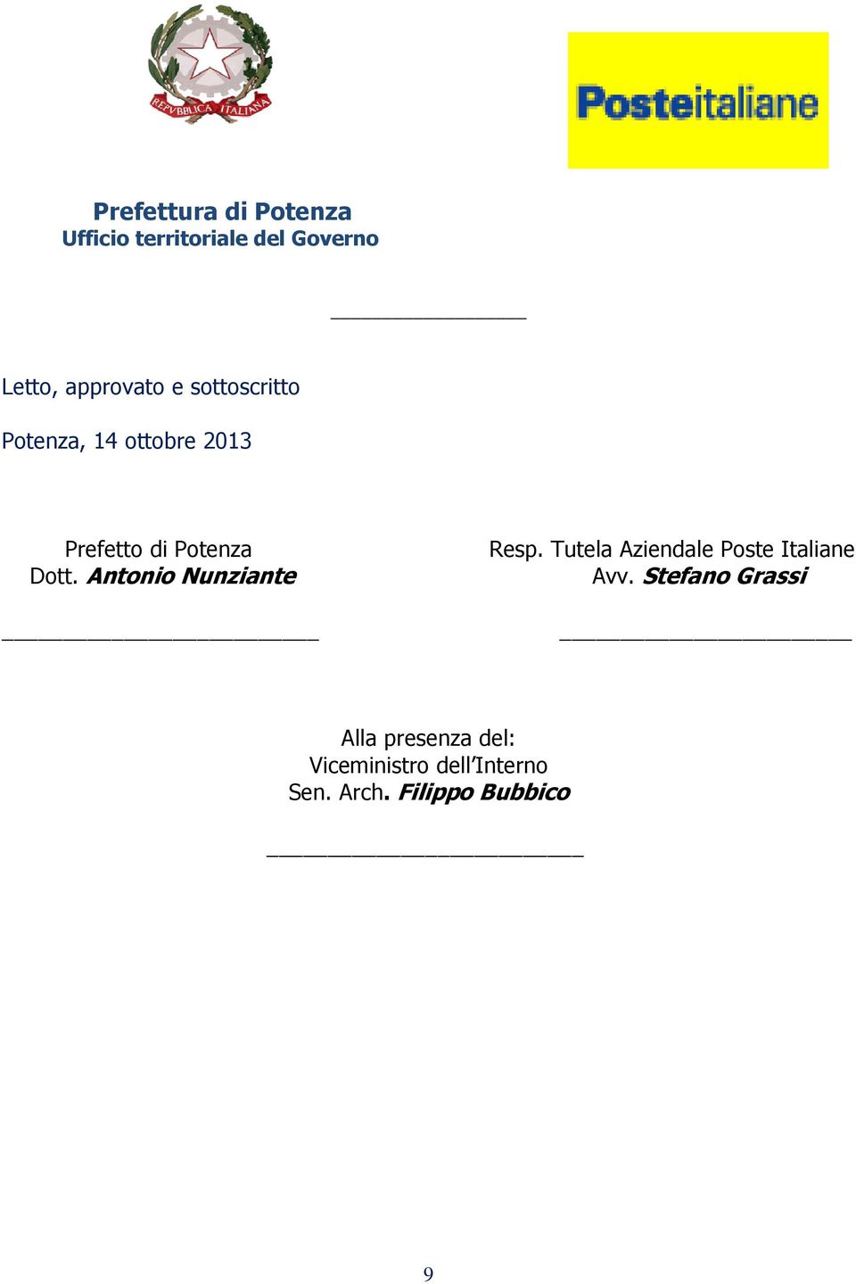 Tutela Aziendale Poste Italiane Avv.