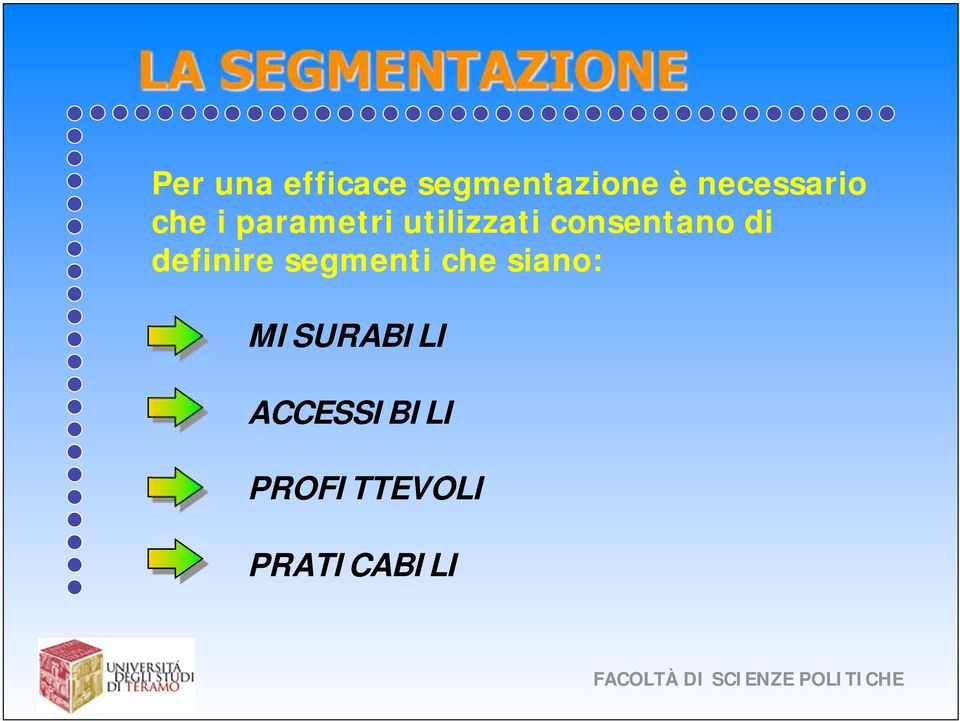 consentano di definire segmenti che